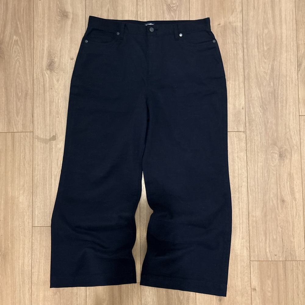 Navy Wide-Leg Pants